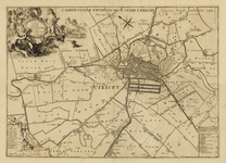 216020 Kaart van het grondgebied van de stadsvrijheid van Utrecht met directe omgeving; met weergave van het ...
